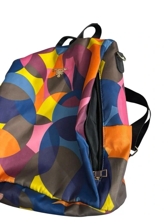 Poaba Multicolor Backpack. Adjustable Straps - Picture 7 of 9